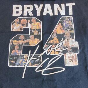 Kobe Bryant #24 Signature T-shirt 2XL LA Lakers